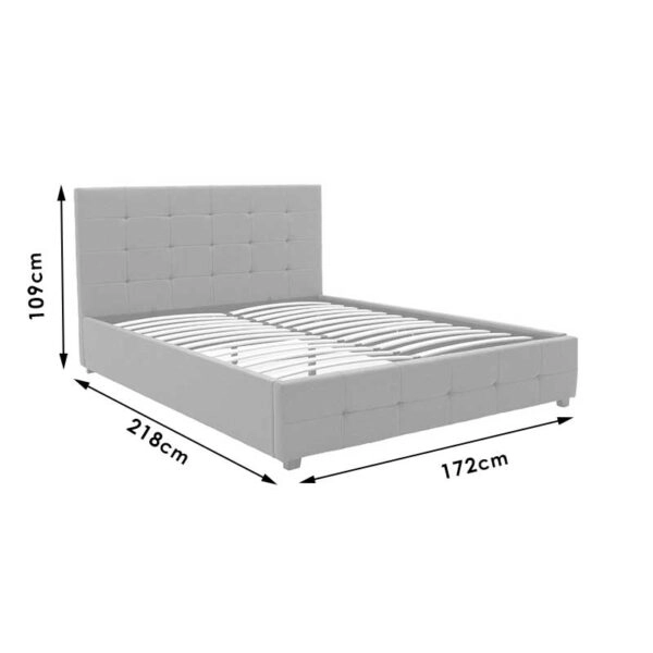 Κρεβάτι Roi  διπλό 160x200 PU λευκό ματ + αποθηκευτικό χώρο