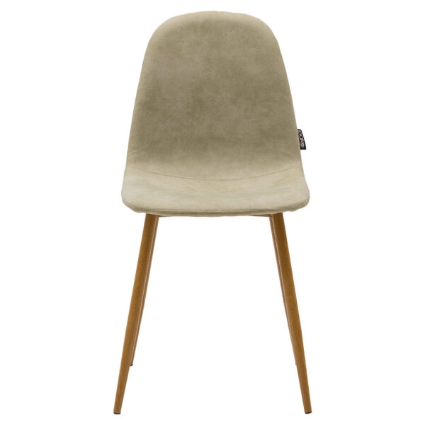 Καρέκλα Bella  PU γκρι green antique-φυσικό πόδι