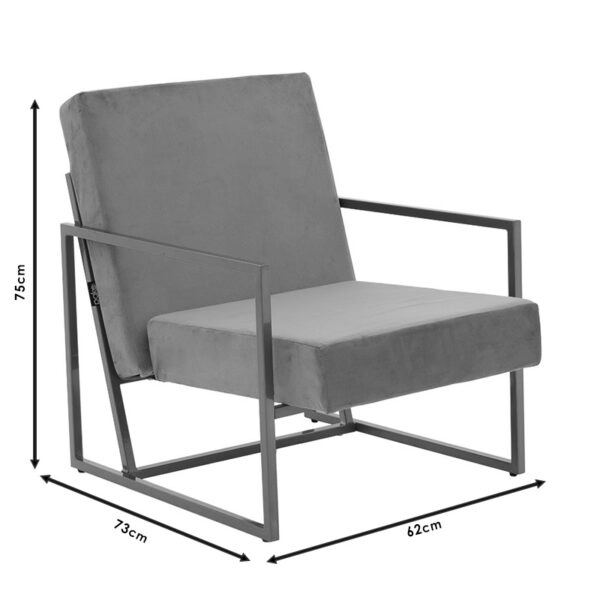 Πολυθρόνα Evelyn  βελούδο σάπιο μήλο-χρυσό 62x73x75εκ