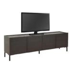 Έπιπλο τηλεόρασης Calliope  wenge-μαύρο μαρμάρου 180x44x57εκ