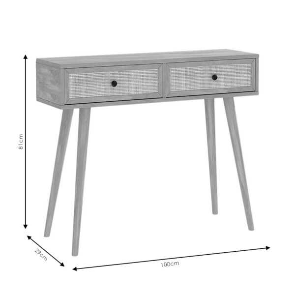 Κονσόλα Oslo  μαύρο-φυσικό 100x29x81εκ