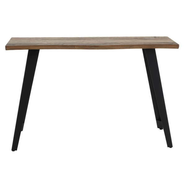 Κονσόλα Gallant  MDF καρυδί - πόδι μαύρο 120x40x76εκ