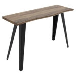 Κονσόλα Gallant  MDF καρυδί - πόδι μαύρο 120x40x76εκ