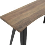Κονσόλα Gallant  MDF καρυδί - πόδι μαύρο 120x40x76εκ
