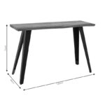 Κονσόλα Gallant  MDF καρυδί - πόδι μαύρο 120x40x76εκ