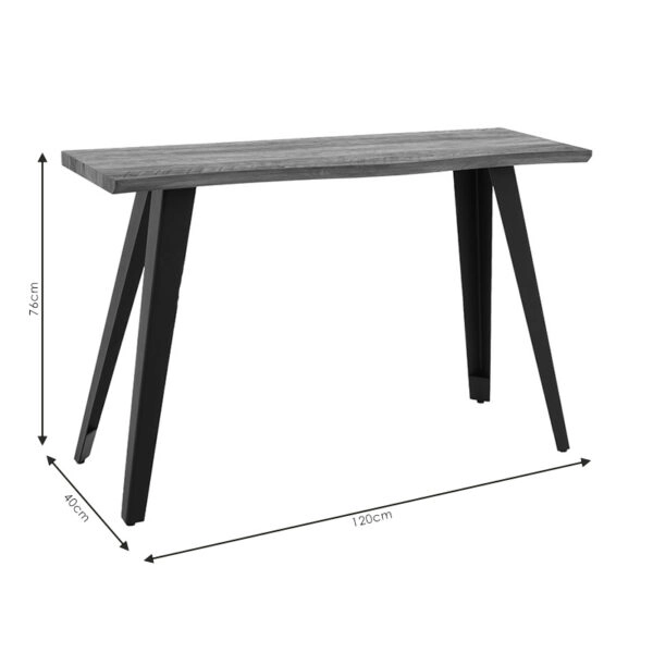 Κονσόλα Gallant  MDF καρυδί - πόδι μαύρο 120x40x76εκ