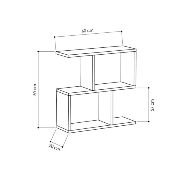 Βοηθητικό τραπέζι Homemania  χρώμα ανθρακί 60x20x60εκ