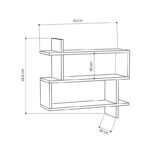 Ραφιέρα Paralel  χρώμα λευκό 70x22x65,5εκ