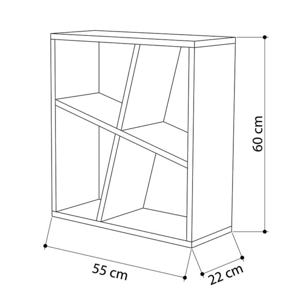 Βοηθητικό τραπέζι Bal  χρώμα φυσικό 55x22x60εκ