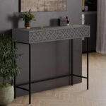 Κονσόλα Elettra  ανθρακί-μαύρο 110x35.5x90εκ