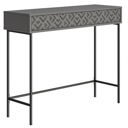Κονσόλα Elettra  ανθρακί-μαύρο 110x35.5x90εκ