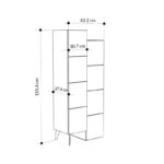 Ντουλάπι-στήλη Romane  λευκό 62.2x37.4x155.4εκ