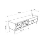 Έπιπλο τηλεόρασης Melati  φυσικό 170x45x48.5εκ