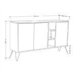 Μπουφές Clara  λευκό 142x35.5x83εκ