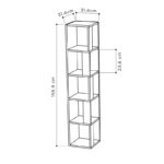 Βιβλιoθήκη στήλη Raphael  μόκα 31.5x31.5x159εκ
