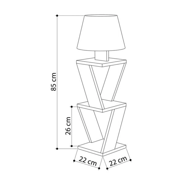 Φωτιστικό δαπέδου PWL-1231  Ε27 λευκό 22x22x85εκ