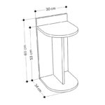 Βοηθητικό τραπέζι Libra  λευκό-ανθρακί 30x34x60εκ