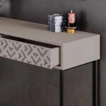 Κονσόλα Elettra  μόκα-μαύρο 110x35.5x90εκ