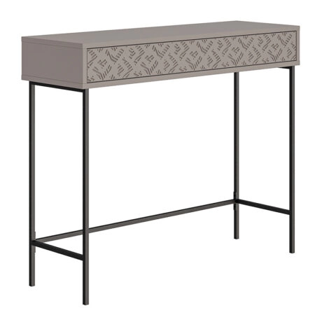 Κονσόλα Elettra  μόκα-μαύρο 110x35.5x90εκ