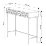 Κονσόλα Elettra  μόκα-μαύρο 110x35.5x90εκ