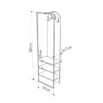 Έπιπλο εισόδου Archy  μελαμίνης φυσικό 53x32x180εκ