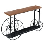 Κονσόλα Bike  χρώμα μαύρο-καρυδί 148x28x85εκ