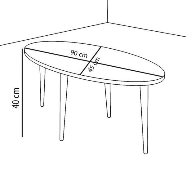 Τραπέζι σαλονιού Barton  sonoma-καφέ 90x45x40εκ