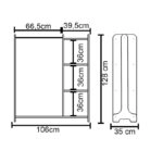 Έπιπλο εισόδου Renesme  ανοιχτό καρυδί 106x35x128εκ