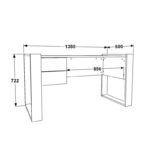 Γραφείο εργασίας Astin  μελαμίνης λευκό 138x60x72εκ