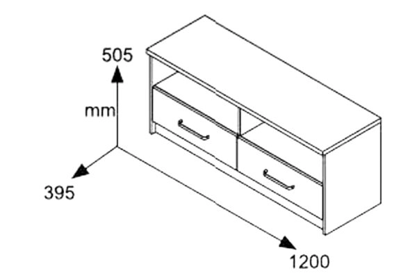 Έπιπλο τηλεόρασης OLYMPUS  χρώμα wenge 120x39,5x50εκ