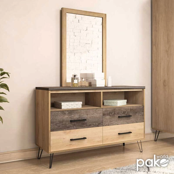 Τουαλέτα κρεβατοκάμαρας Bruno  χρώμα viscount - toro 121x39,5x168,5εκ