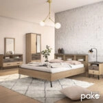 Τουαλέτα κρεβατοκάμαρας Bruno  χρώμα viscount - toro 121x39,5x168,5εκ