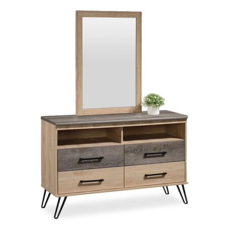 Τουαλέτα κρεβατοκάμαρας Bruno  χρώμα viscount - toro 121x39,5x168,5εκ