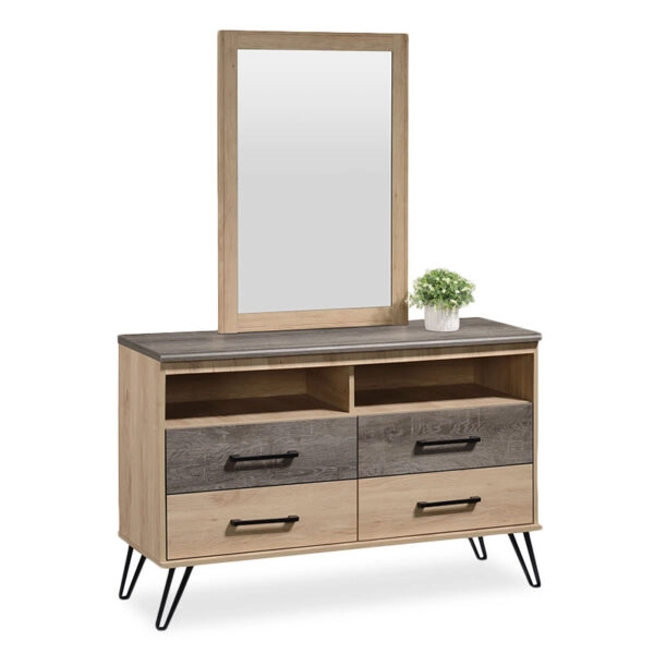 Τουαλέτα κρεβατοκάμαρας Bruno  χρώμα viscount - toro 121x39,5x168,5εκ