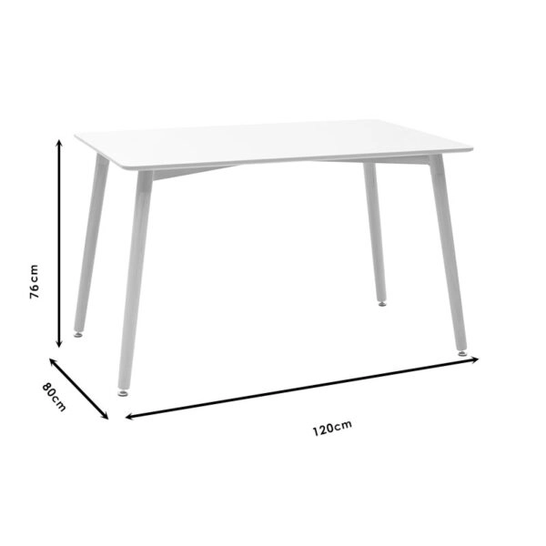 Τραπέζι Cuba  MDF sonoma-μαύρο 120x70x76εκ