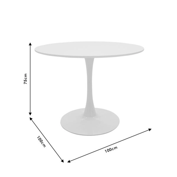 Τραπέζι Balou  MDF μαύρο Φ100x75εκ