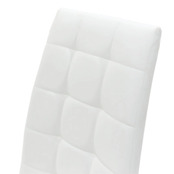 Καρέκλα Darrell  pu λευκό-βάση χρωμίου 42x49x106εκ