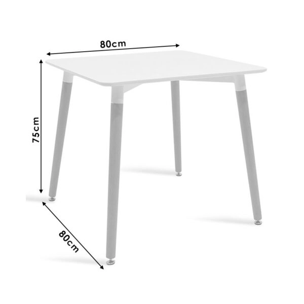 Τραπέζι Natali  επιφάνεια MDF μαύρο 80x80x75εκ