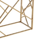 Κονσόλα Tabar  ατσάλι χρυσό-γυαλί 8mm μαύρο 120x40x78εκ