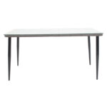 Τραπέζι Naoki  μέταλλο μαύρο-pe γκρι-γυαλί 160x90x78εκ