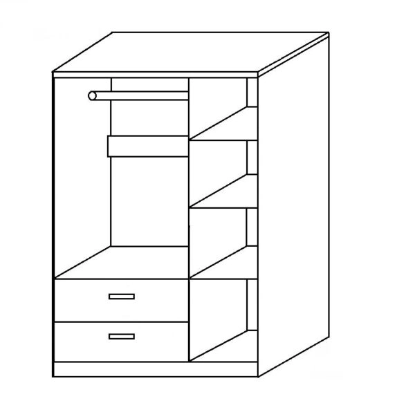 Ντουλάπα  TUBEROSA Φυσικό Χρώμα 120x50x180cm