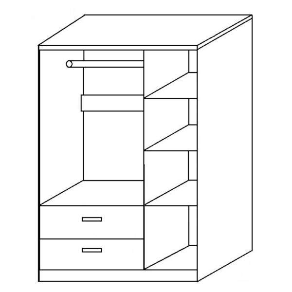 Ντουλάπα  TUBEROSA Λευκό Μοριοσανίδα 120x50x180cm