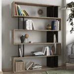 Βιβλιοθήκη  Antipaxi Sonoma/Wenge Μοριοσανίδα/Μελαμίνη 122x26x159cm