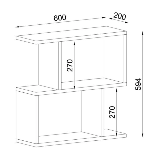 Τραπεζάκι Άκρης  MATHRAKI Wenge Μοριοσανίδα/Μελαμίνη 60x20x60cm