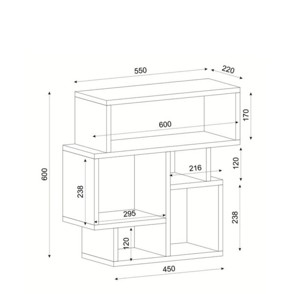 Τραπεζάκι Άκρης  LIPSI Wenge Μοριοσανίδα/Μελαμίνη 60x22x60cm