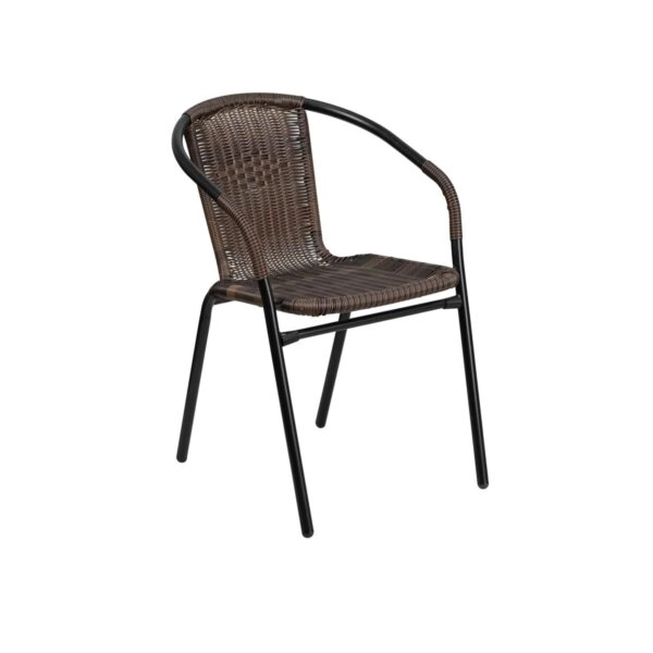 Πολυθρόνα ArteLibre Rattan Mercury Καφέ/Μαύρο 54x61x73cm