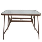 Τραπέζι Μεταλλικό ArteLibre SUN Καφέ 150x90x70cm