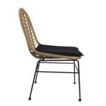 Καρέκλα Κήπου ArteLibre ACCIUS Φυσικό/Μαύρο Μέταλλο/Rattan 49x56x84cm