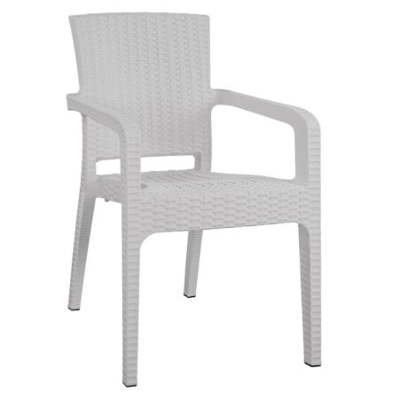 Καρέκλα Κήπου  Λευκό Rattan 58x55x87cm