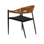 Πολυθρόνα Κήπου  LIVINGSTONE Μαύρο/Καφέ Αλουμίνιο/Rattan 56x55x76cm